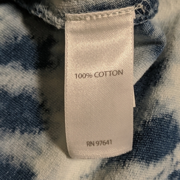 *J. Jill Indigo Crew Neck Tie Dye Shift Dress - Picture 5 of 5